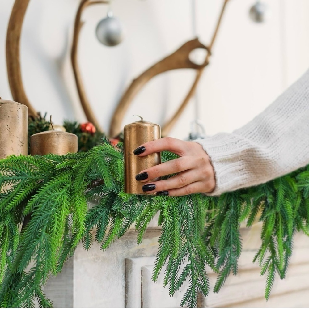 Norfolk Pine Garland Artificial Faux Greenery Garland 9FT Tik Tok/Insta Famous - Picture 7 of 8